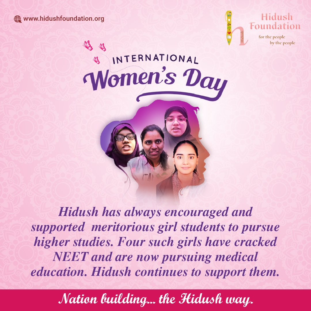 HidushFdn's tweet photo. Hidush Foundation has always encouraged and supported meritorious girl students to pursue higher studies. Four such girls have cracked NEET and are now pursuing medical education. Hidush continues to support them.
Link: https://t.co/cudeCCTwog
#HidushFoundation #WomansDay https://t.co/gvNUazRqyv