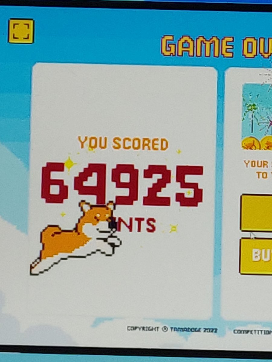 My Score with my rare Doge 🥳
@Tamadogecoin @TamadogeArcade #Superdoge