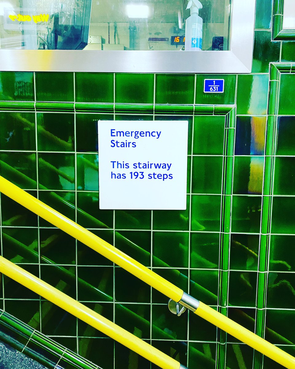 EMERGENCY USE ONLY. 
Written and verbal warnings state these stairs are only to be used in an emergency. 
•10% of children aged 4-5 yr and 23% aged 10-12 are obese!
• 69% men &amp; 59% women are overweight or obese!
Sounds like a health emergency to me