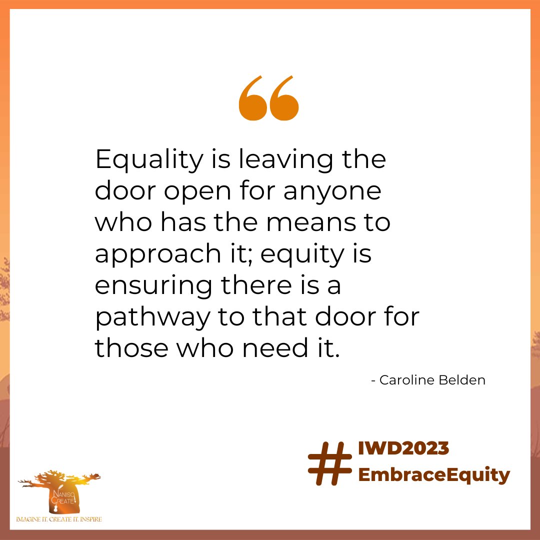 NanisoCreate's tweet photo. To be fully included in today’s world, women often need more than equality - they might also need a hand-up. We hope you’ll join today in reflecting upon and celebrating the women in your life, and maybe a bit more! Happy International Women’s Day!⁠
⁠
#IWD2023 #EmbraceEquity https://t.co/VubRt4WgUG