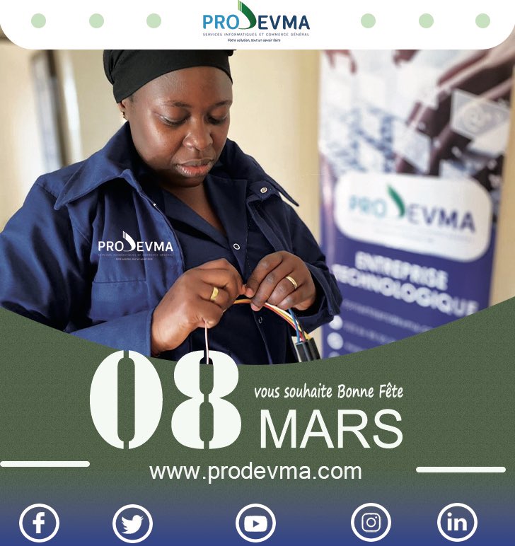 prodevma's tweet photo. Chères femmes du monde, merci d’être cet élément central qui nourrit l’harmonie et le #développement au sein de nos #communautés .

#femmes #femmeforte #8mars #womenempowerment #technology #egalitehommefemme #bravoure #femmesdumonde #fete #prodevma #numerique https://t.co/jmXRUoW6Pi