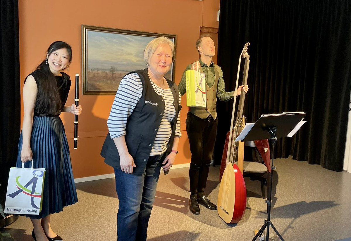 ✨2023 Festival ✨First on Flauguissimo Duo Pop-up Baroque Lunchtime Concert at Bibliotek och Kultur i Årjängs kommun! Full house audience and super yummy soup lunch! ✨#wermlandearlymusic