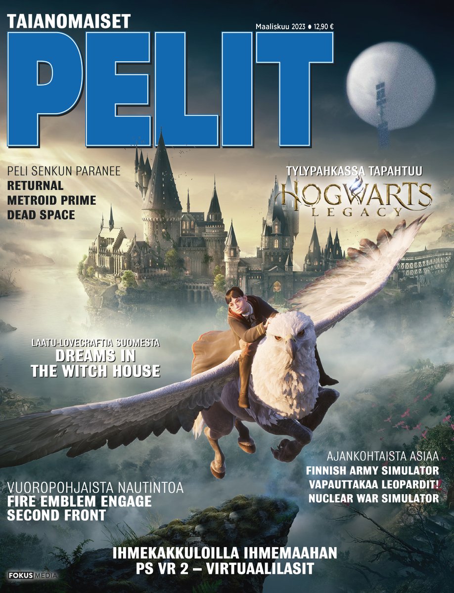 Tänään ilmestyy maaliskuun Pelit. Artikkeleissa hehkutetaan PS VR2 -virtuaalilaseja ja luotihelvettien lumoa. Peleissä on vahva Suomi-teema: Returnal, Finnish Army Simulator, Dreams in the Witch House, Local News with Cliff Rockslide ja Stuffo the Puzzle Bot.