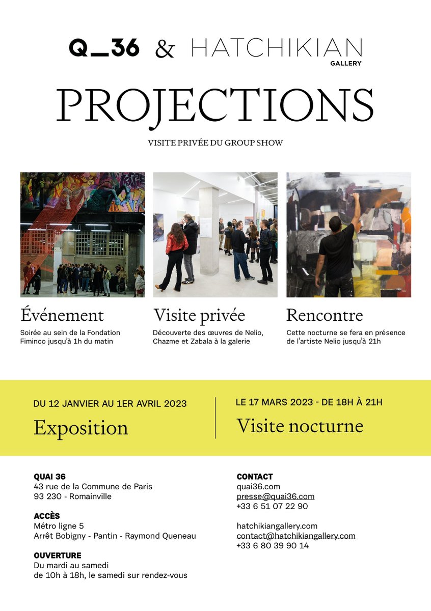 RDV à <a href="/Quai_36/">Quai 36</a> vendredi 17 mars 2023 pour une soirée porte ouverte, en partenariat avec la Fondation Fiminco et le @CWB_Paris