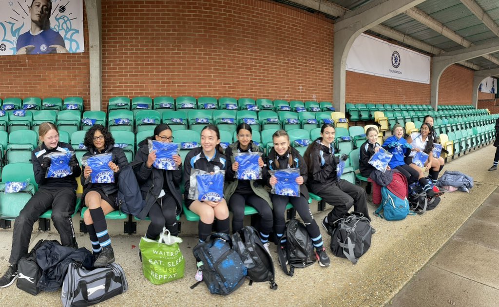 Today our footballers from years 7 &amp; 8 are participating in the ‘Nothing Stops us’ campaign, for International Women’s day. They can’t wait to get started! Thank you again <a href="/ChelseaFCW/">Chelsea FC Women</a> for inviting us.