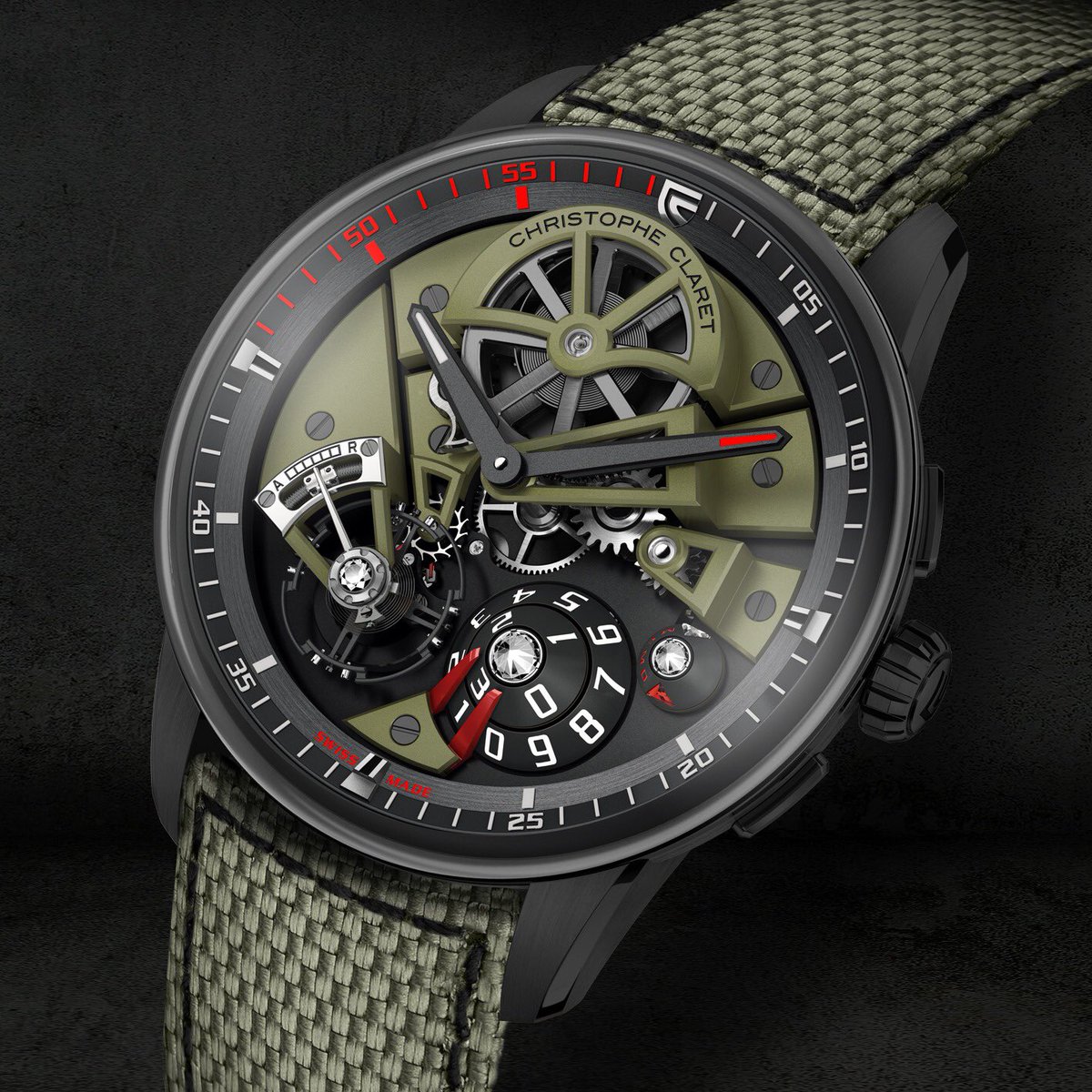 MM1,
(#Maestro Military 1),

#ChristopheClaret is a natural-born anti-conformist who never misses out on a chance to express his creative audacity through original displays running counter to traditional #design codes.