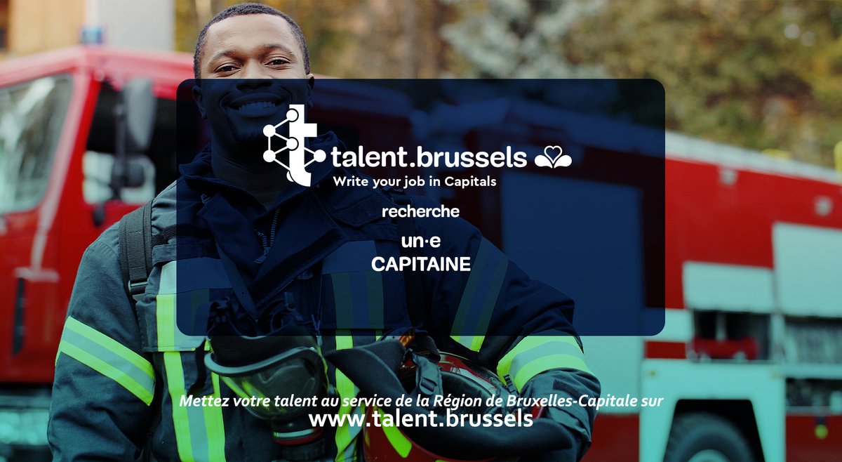 🚨Tu as l’âme d’un·e leader, d’un·e rassembleur·euse ?
🛡️ Tu rêves de donner un sens à ta carrière en la mettant au service des autres ? 

🚒Rejoins les #pompiers de #bruxelles et rends la Région bruxelloise plus sûre !

📅Postule jusqu'au 31/03/23 :
bit.ly/3ZrngcO