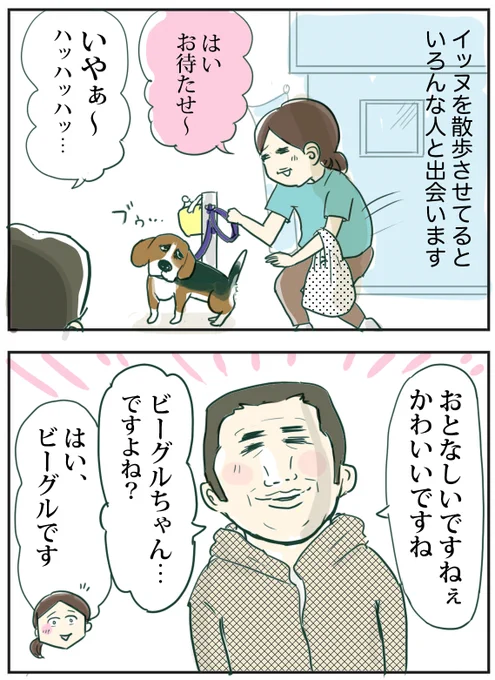 犬散歩中はいろんな人にエンカウントするよ#ビーグル #犬のいる生活 