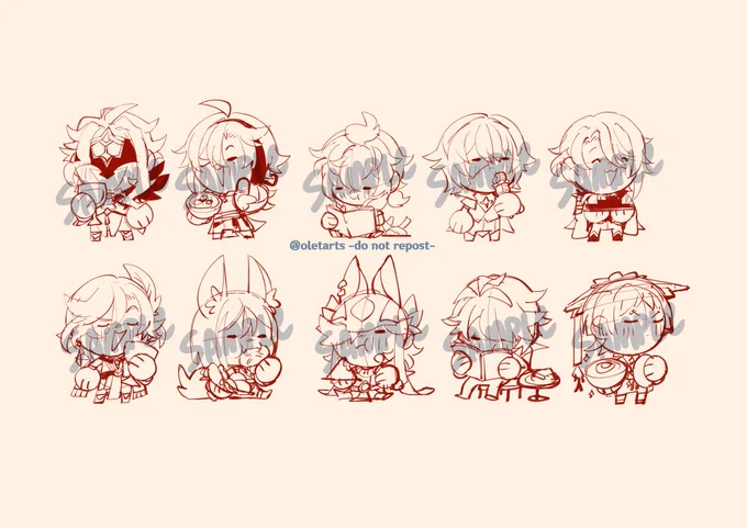 new genshin stickers B) goal is cosplay carnival! 