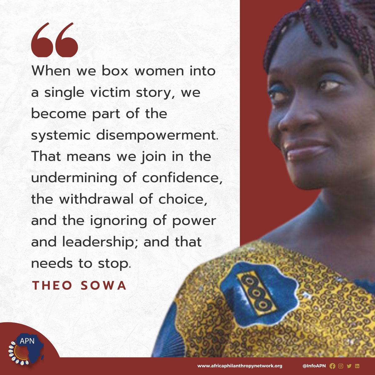 InfoAPN's tweet photo. Igniting and power-loaded message from the powerful @TheoSowa. It's all about women at the centre of #GivingAndPower this Women's day. https://t.co/74oKv1Kh9K