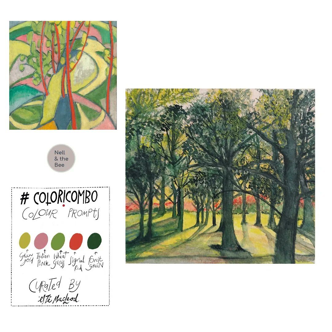nellandthebee's tweet photo. #coloritree 1 
#Estescolourprompts from 'Landscape' (Recto)- Marguerite Thompson Zorach.
I've painted #StonyStratford Millfield. 
I'm still working hard on using #Watercolour and loosening up!
#coloricombo
#creativehappylife #letspainttrees #colorchallenge #estemacleodclass https://t.co/HW6YxCS6cX
