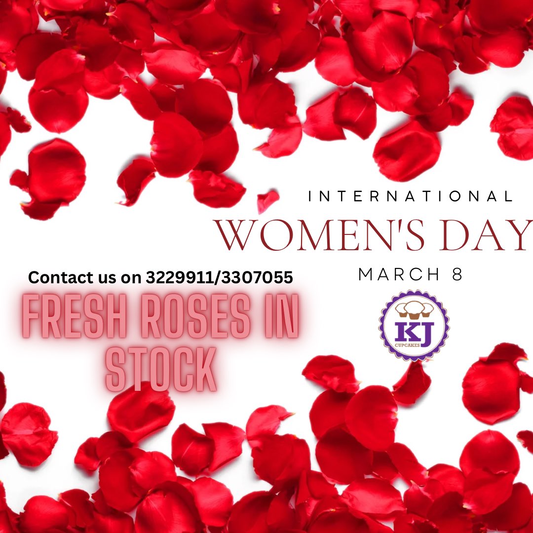 Happy International Women’s Day. Fresh roses are in stock. Celebrate your women and give them their flowers 💐🫶🏾 open to corporate offices too! 🥇#KJcupcakes #InternationalWomensDay #womensday