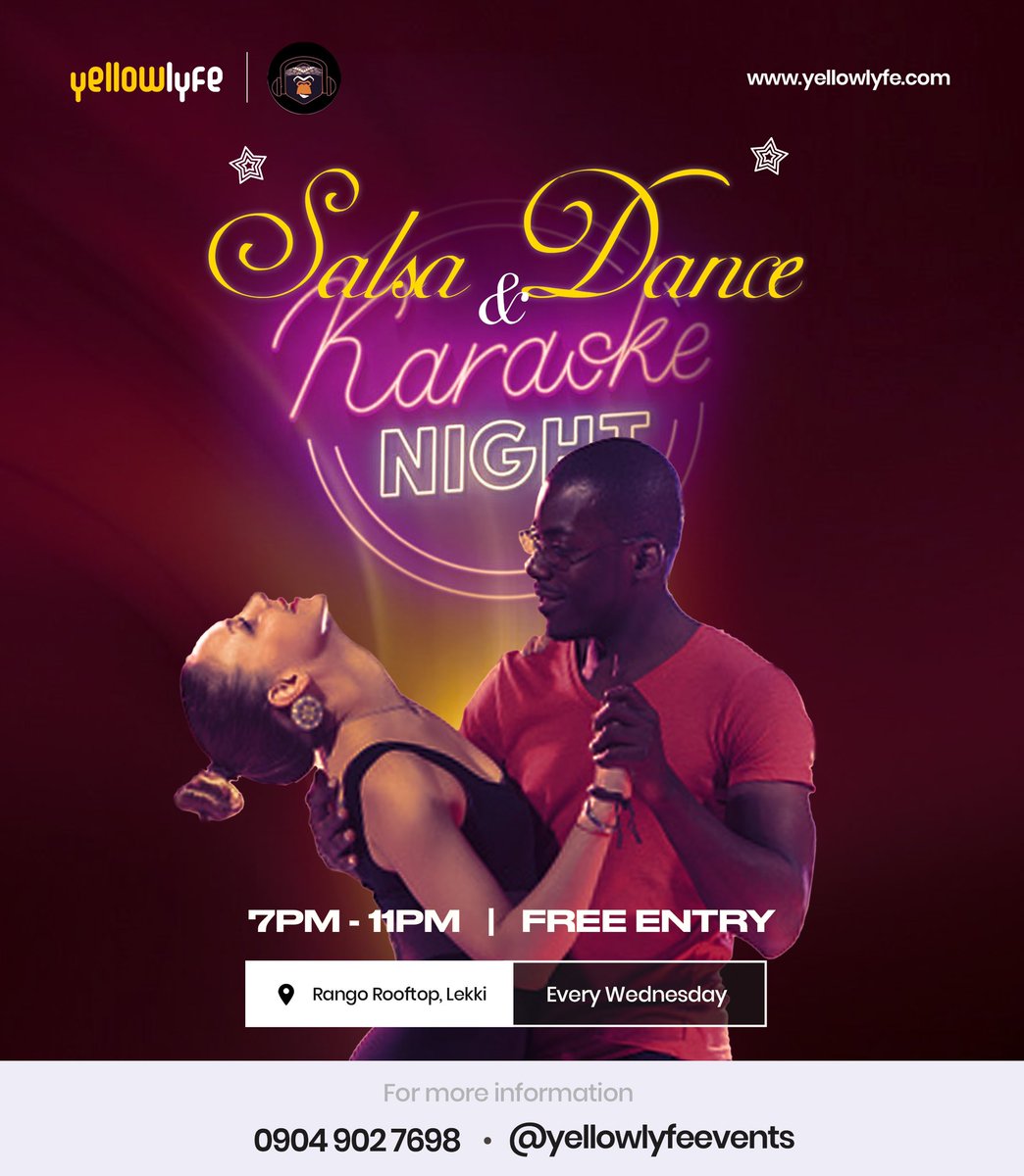 yellowlyfehq's tweet photo. Join us to dance Salsa tonight at Rango rooftop 👌🪄 #YellowLyfeEvents https://t.co/W5vsfW2btr