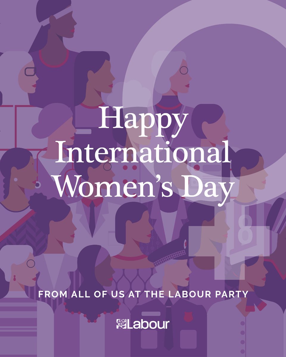 Today, on International Women's Day, we celebrate women's achievements in Britain and across the world.

We know there is still so much more to do. 

Labour is, and always will be, the party of equality.

 #IWD2023