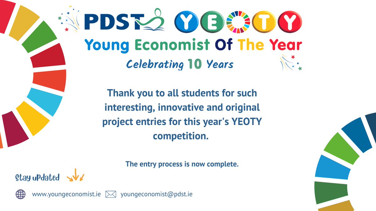 The #YEOTY 2023 entries are in! 👏 Stay updated on this years event by visiting youngeconomist.ie