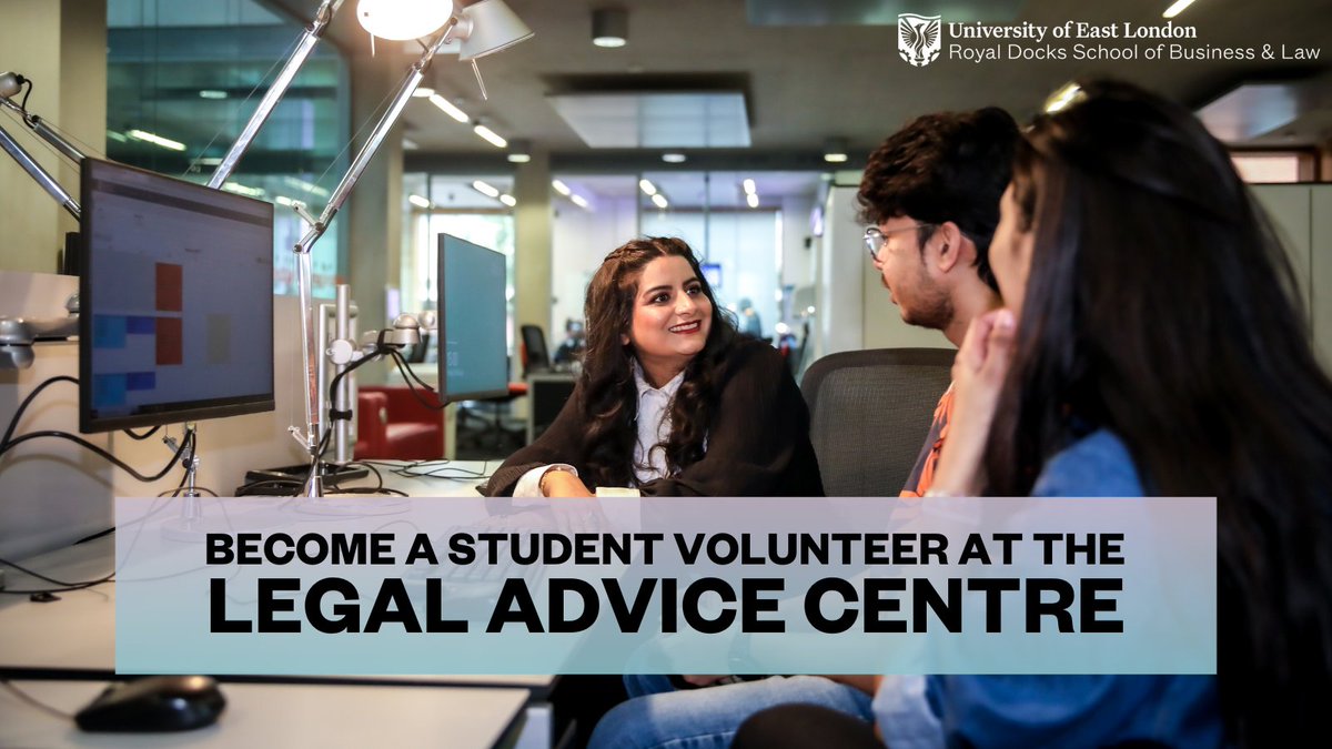 SBL_UEL's tweet photo. π’ Calling all students! Enhance your CV & gain practical legal experience with amazing opportunities as a student #VOLUNTEER at the @UELAdviceCentre! Visit us at USS campus or email legaladvicecentre@uel.ac.uk to learn more. Open Mon-Fri 10am-2:30pm. #StudentVolunteers #CVBoost https://t.co/OnUk6pd2T8