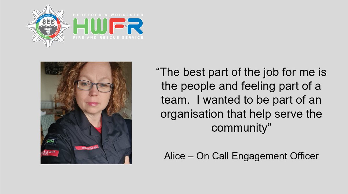 Michelle Hicks (@mhicksfire) on Twitter photo International Women’s Day #IWD2023 👏👏
#EmbraceEquity <a href="/HWFire/">Hereford & Worcester Fire and Rescue Service</a>
Meet Alice, our On Call Engagement Officer <a href="/HWFRSOncall/">HWFire On-Call Recruitment</a> - working hard today and every day 🚒🚒 International Women’s Day #IWD2023 👏👏
#EmbraceEquity <a href="/HWFire/">Hereford & Worcester Fire and Rescue Service</a>
Meet Alice, our On Call Engagement Officer <a href="/HWFRSOncall/">HWFire On-Call Recruitment</a> - working hard today and every day 🚒🚒