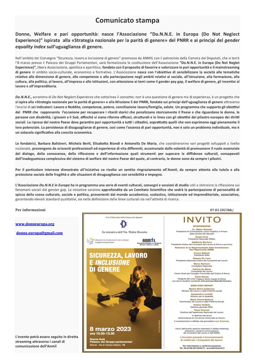 BettaBiondi77's tweet photo. Oggi alla Camera dei Deputati presentiamo con gioia la nascita di Do.N.N.E (Do Not Neglet Experience). Affronteremo il tema del divario di genere senza demagogia o retorica
#GenderGap #GenderPayGap #genderequity https://t.co/gTopH12o2R