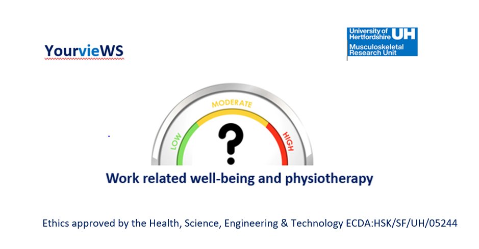 Physiotherapists, support workers, students: we need YOUR views about physiotherapy Work/Study to provide clear evidence to UK policy markers. The more people that take part, the stronger the evidence produced for physiotherapy. Thank you!

Survey at:
herts.onlinesurveys.ac.uk/well-being-sur…