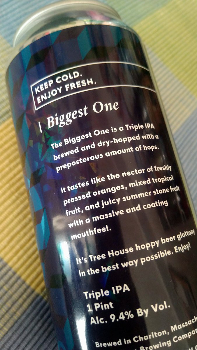 ramenstagramer's tweet photo. ボストン直行便⸜(◍•◡•◍)⸝♡.*
@treehousebrewco
【Biggest One】
優勝( ॑˘ ॑* )
#treehousebrewco
#biggestone
#クラフトビール
#craftbeer
#ビールクズ https://t.co/khoJD4TX5a