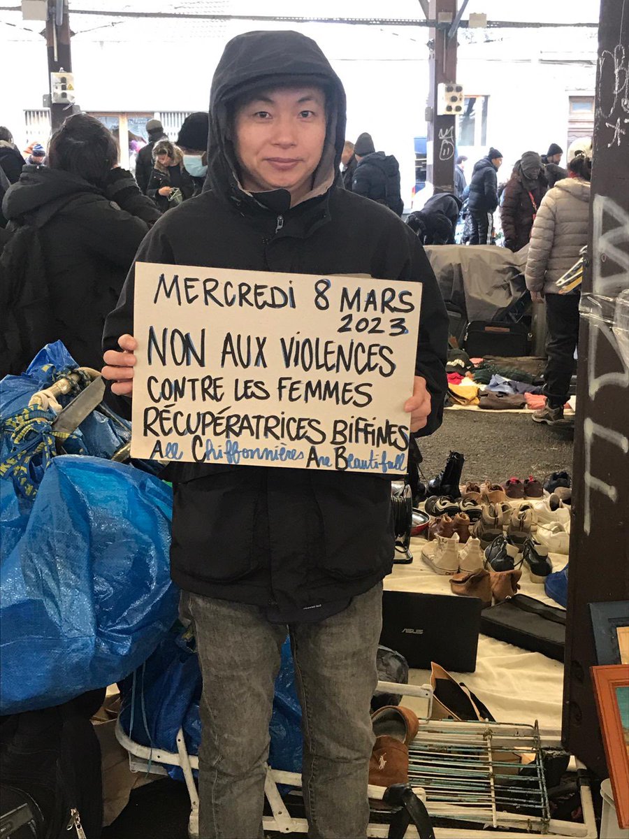 SamuelAmelior's tweet photo. #8mars #journeeinternationaledesdroitsdesfemmes #nonauharcelementpoliciersurlelieudetravail #portedemontreuil #paris #partoutailleurs #respect #biffines #recuperatrices #droitautravaildecent #reemploisolidaire #economiecirculaire #righttocity #droitalaville #oit190 #oit204 93100 https://t.co/6XY8QznrRX