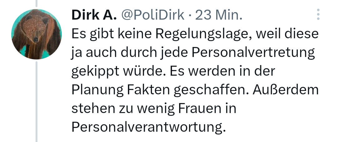 Tja nun... 🤷‍♂️

Ach Happy #Frauentag, ich für meinen Teil partizipiere sehr vom Wissen und den Erfahrungen weiblicher Mitarbeiterinnen. Sie bereichern jeden Dienstbereich in vielerlei Hinsicht. #Feiertag