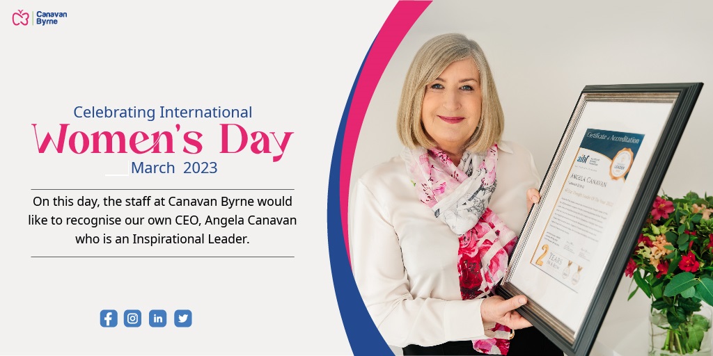 On #InternationalWomensDay2023 we would like to recognise our #inspirational CEO and leader, Angela Canavan. With over 20 years of experience providing HR, Management and Training Solutions to the EY Sector, Angela inspires and leads with innovative ideas. Thanks, Angela!