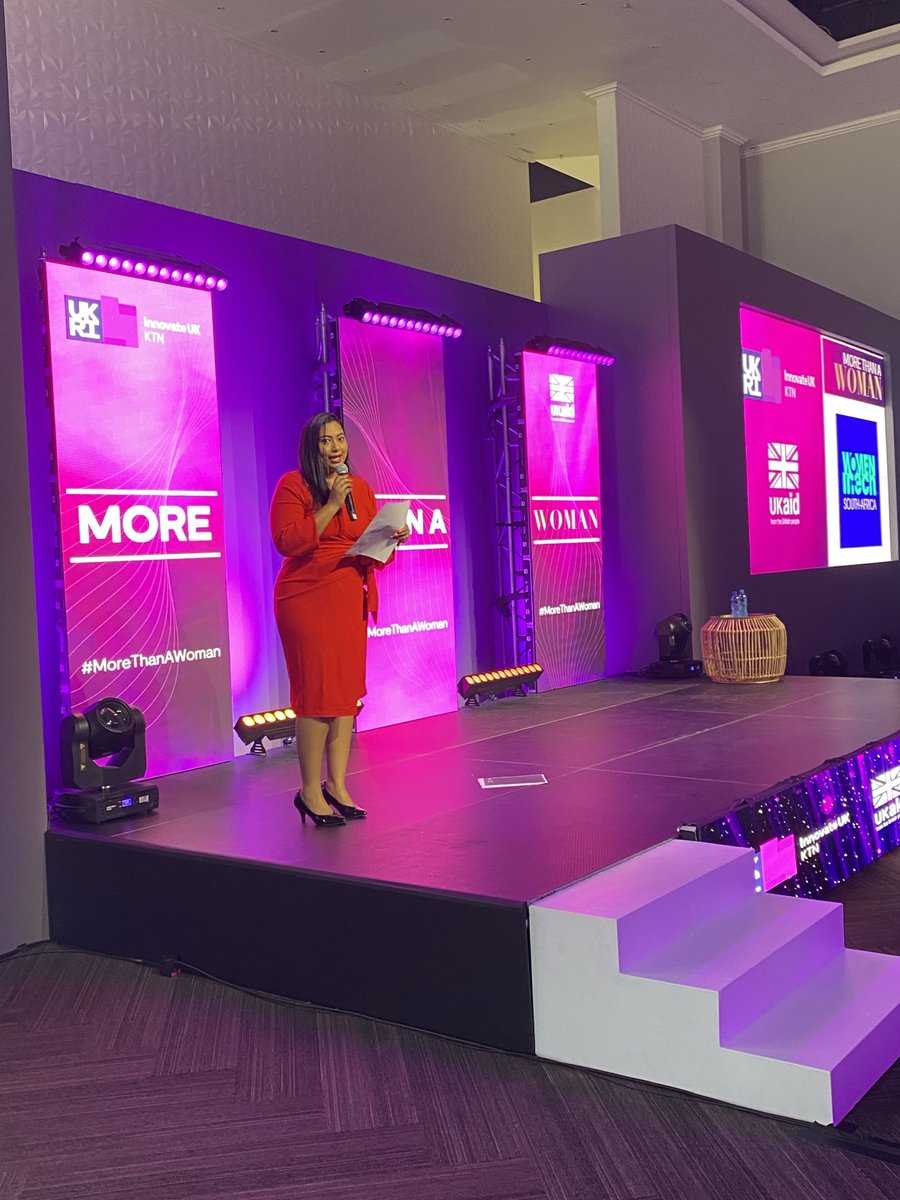 Our very own Marisa Naidoo @KTNUK taking the stage to introduce the next part of the #GlobalAllianceAfrica #MoreThanAWoman Showcase. Welcoming all our incredible pitches to the session today. 

#UKAid #ATIP <a href="/FCDOGovUK/">Foreign, Commonwealth & Development Office</a> <a href="/innovateuk/">Innovate UK</a>