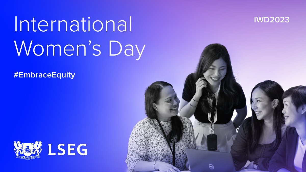 LSEGplc's tweet photo. LSEG proudly supports International Women’s Day 2023 and #EmbraceEquity reaffirming our commitment to helping build a world that is diverse, equitable and inclusive. https://t.co/2o32136pnr