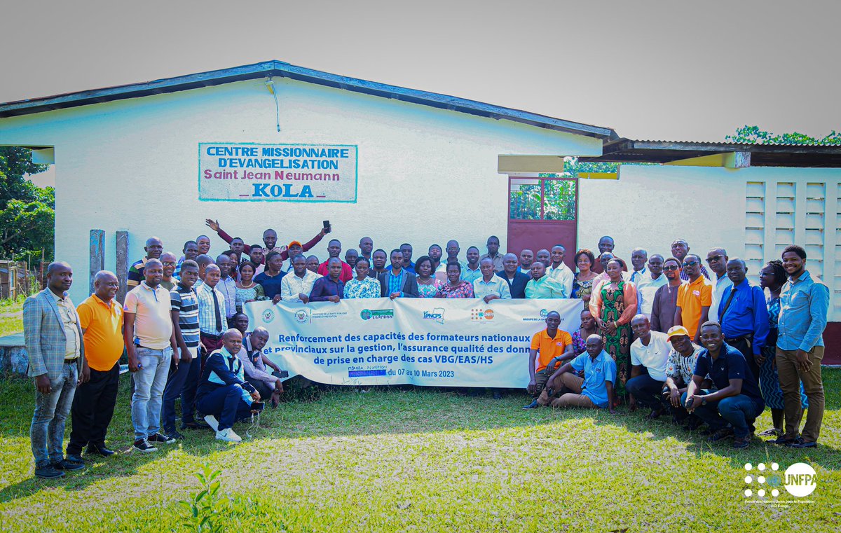 UNFPARDC's tweet photo. 6⃣0⃣ formateurs des @MinGenre_RDC &amp; @MinSanteRDC, sont renforcés à #MbanzaNgungu sur la gestion &amp; l’assurance qualité des données de prise en charge des cas de #VBG, #Exploitation &amp; #Abus #Sexuels/#Harcèlement Sexuels
 @ugpdss
🙏 @BM_Afrique https://t.co/uCglXzJ3mY