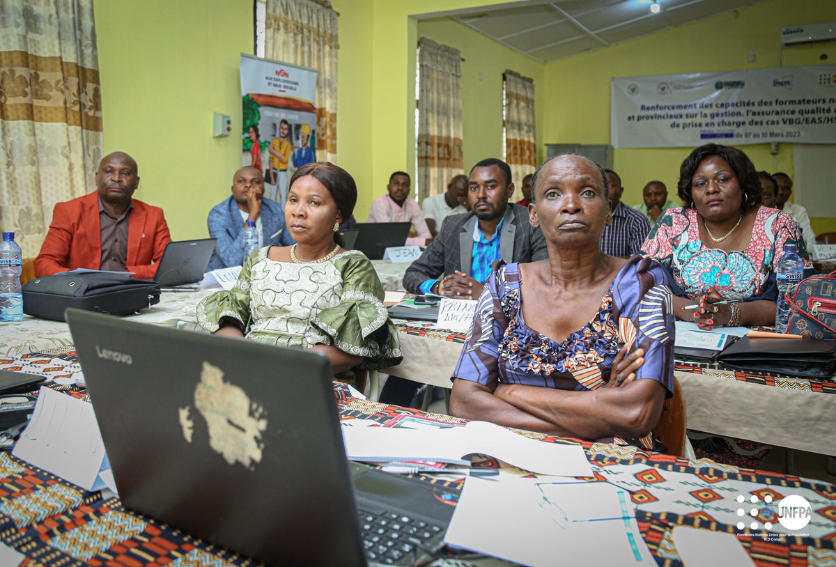 UNFPARDC's tweet photo. 6⃣0⃣ formateurs des @MinGenre_RDC &amp; @MinSanteRDC, sont renforcés à #MbanzaNgungu sur la gestion &amp; l’assurance qualité des données de prise en charge des cas de #VBG, #Exploitation &amp; #Abus #Sexuels/#Harcèlement Sexuels
 @ugpdss
🙏 @BM_Afrique https://t.co/uCglXzJ3mY