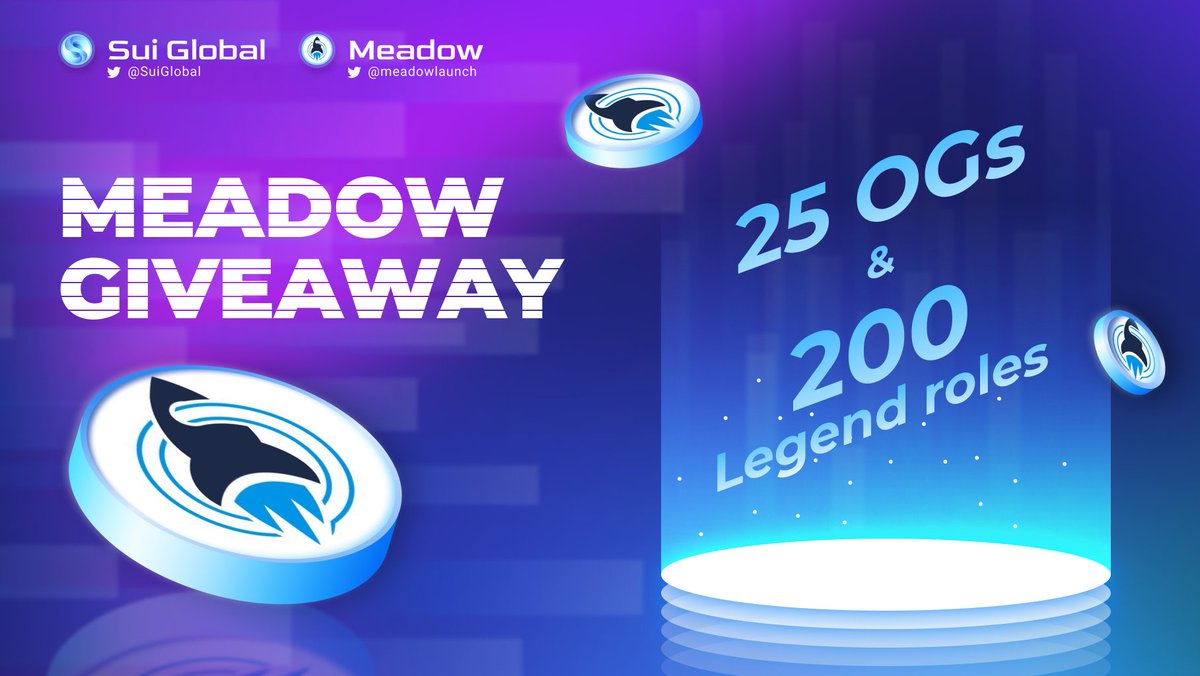 Huge Giveaway with <a href="/meadowlaunch/">Meadow</a> 🚀

🎁25 OG Roles
🎁200 Legend Roles

✅Complete Quest:
👉app.quest3.xyz/quest/74771243…

⏰Time:  8 - 13 March

⚠️On March 15th at 1pm UTC, the link for the private round will be dropped in the OG chat in Meadow Discord. OGs get priority access and can