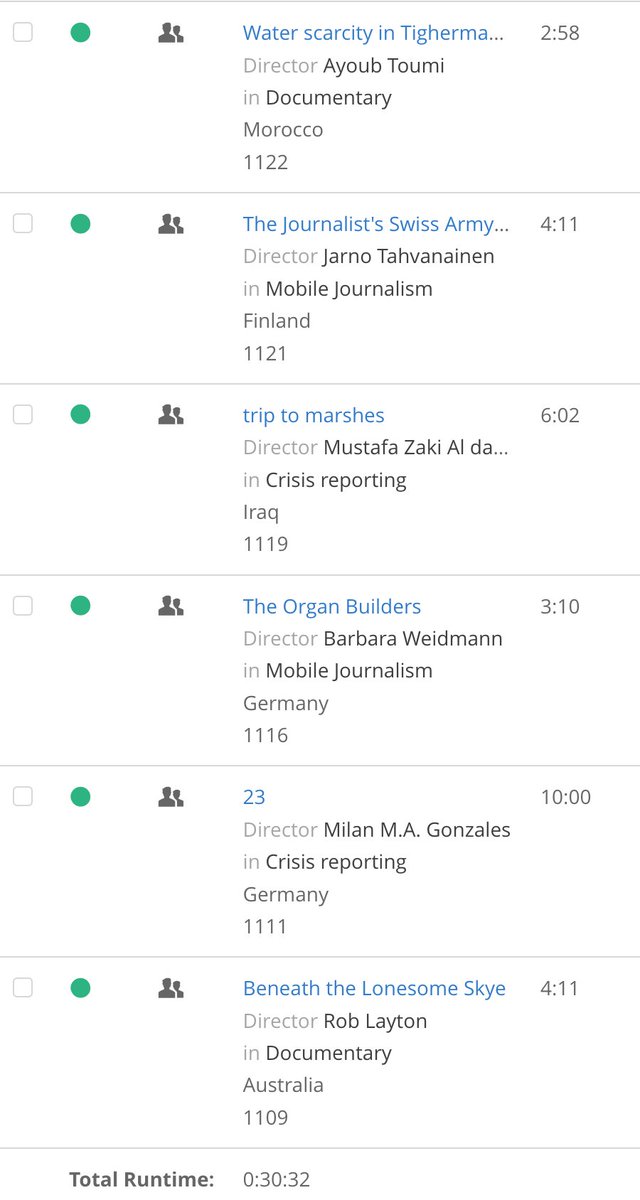 First round of judging of the #MojoAwards is complete and six #Mojo short films have been selected for the film festival. Congrats to these amazing non-fiction mobile filmmakers.