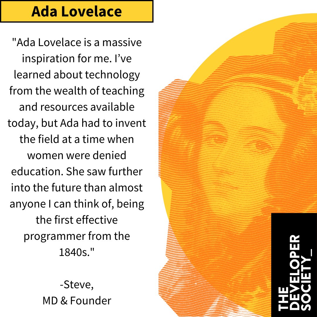 To celebrate #InternationalWomensDay we asked our team to tell us about their favourite revolutionary women. Our MD & Founder, Steve Hawkes, chose Ada Lovelace, known as the first computer programmer. The first programming language Steve learned was Ada83, named after Ada! ⌨️