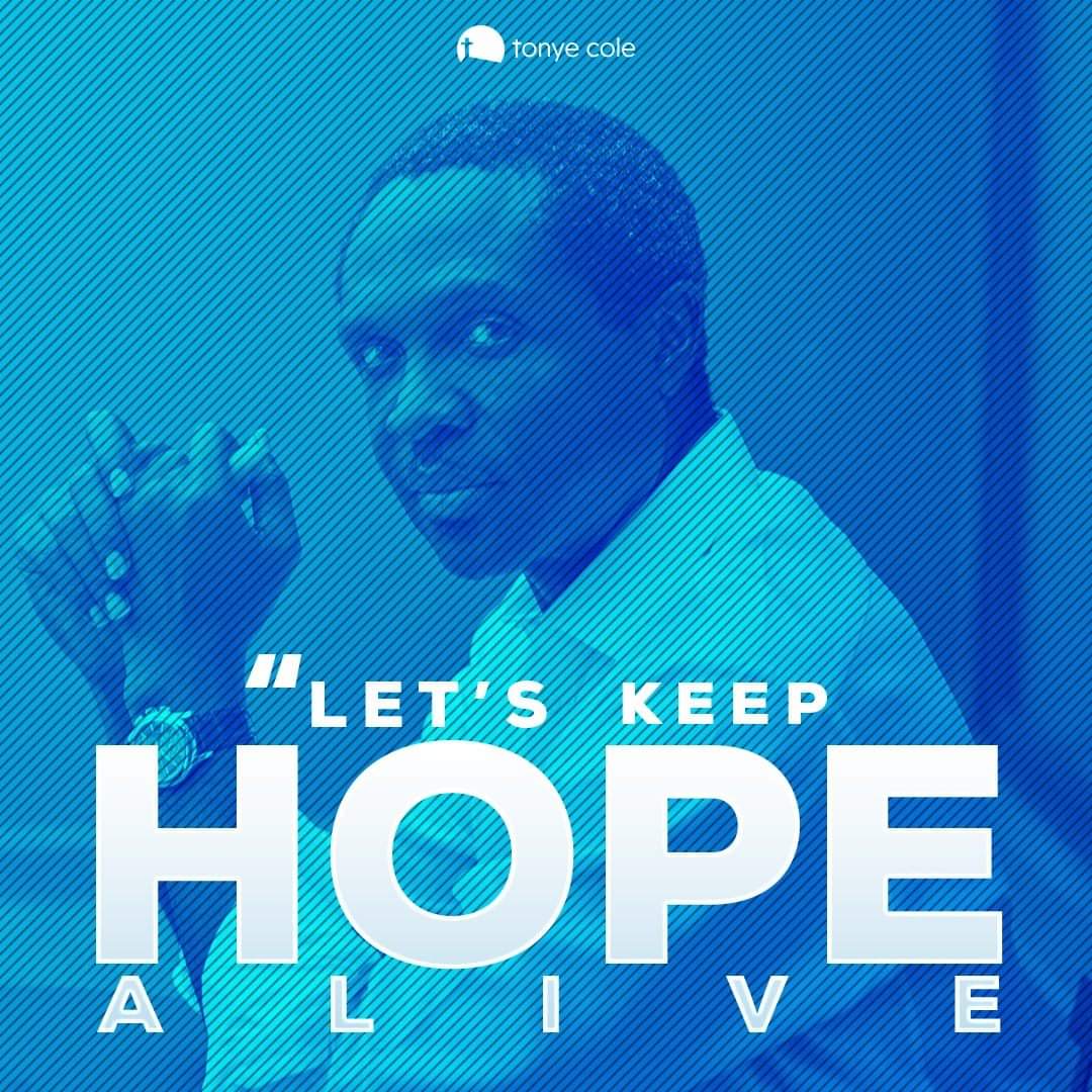 Keep the Hope sure and strong. Arc. Tonye Cole is getting into the Brick House. 

#WeGoDoAm