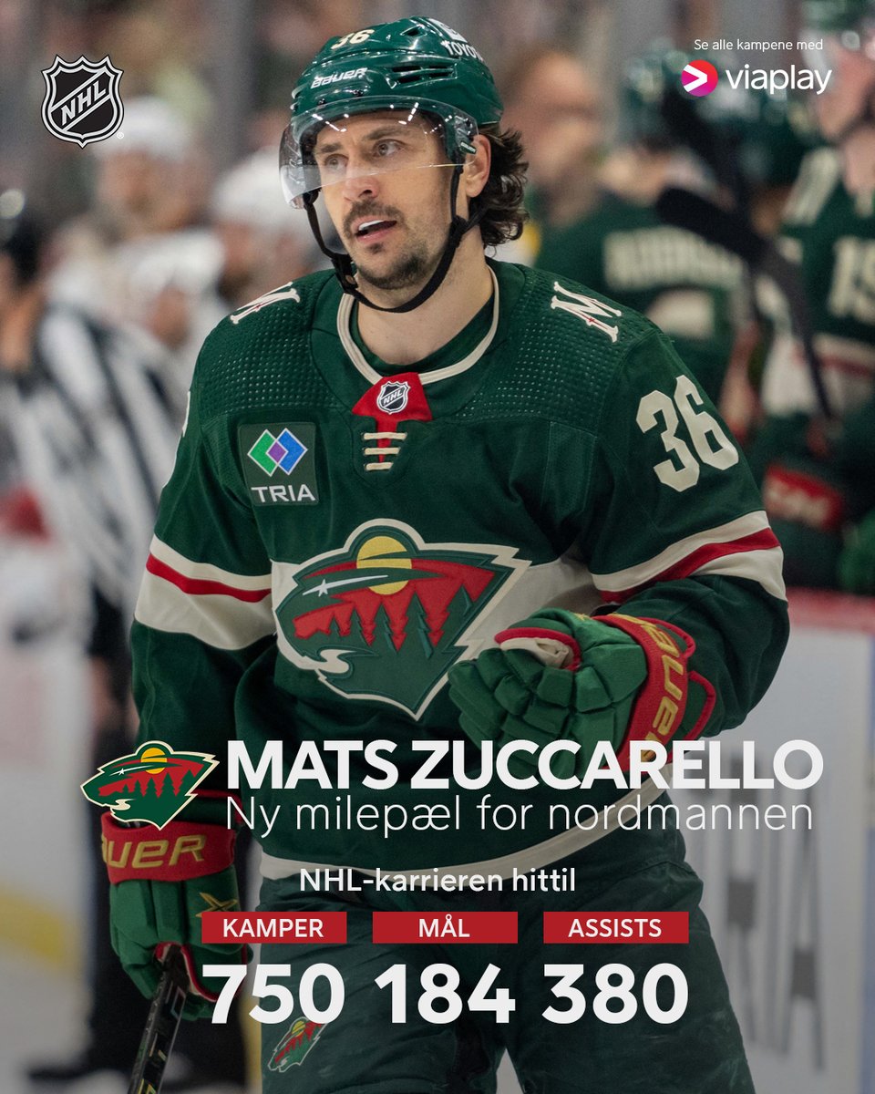 Gratulerer med 750 NHL-kamper, Mats Zuccarello! 👏