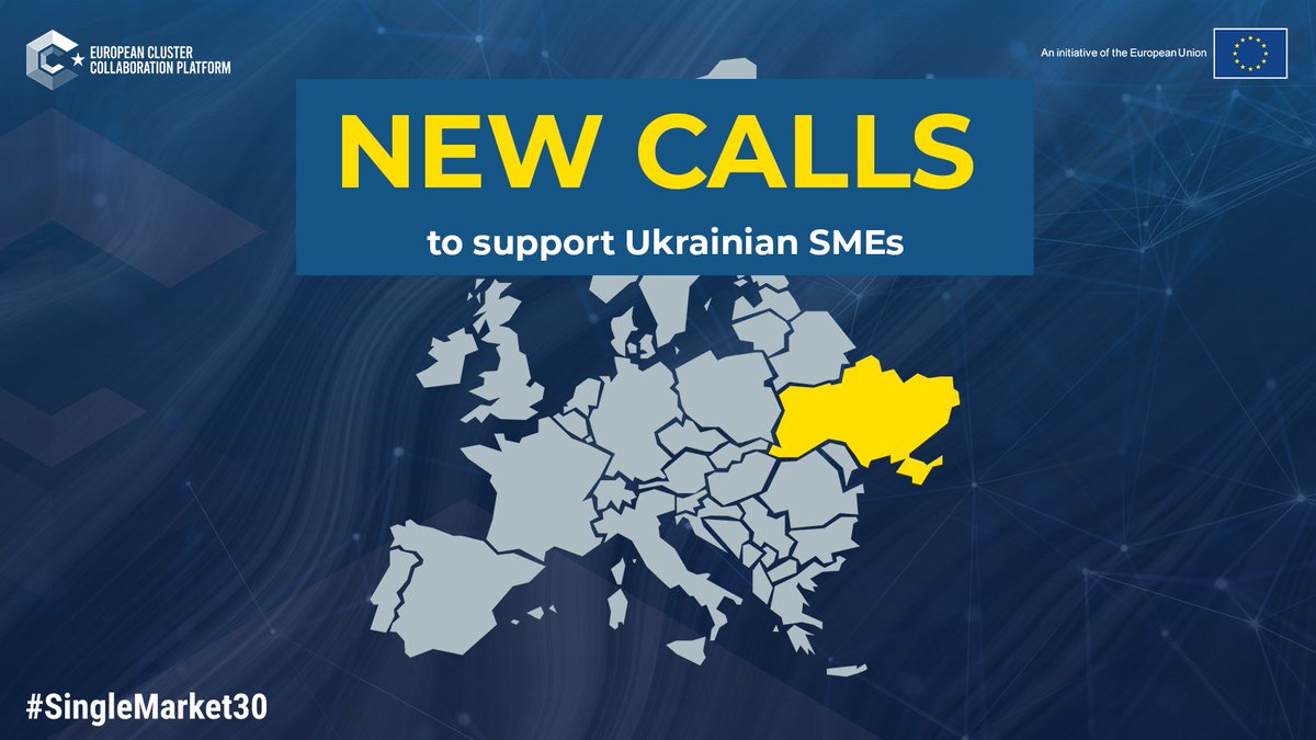 Clusters_EU's tweet photo. 📢New call for proposals!
The #SingleMarketProgramme is looking for a consortium to help integrate 🇺🇦 SMEs into the single market, supporting the recovery of the 🇺🇦economy while creating new opportunities for 🇪🇺 businesses.
Apply via #ECCP:
https://t.co/3GQjNpGNIG https://t.co/zeFwDhERti