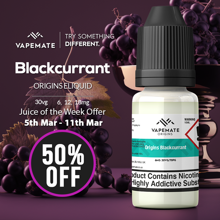 Get 50% OFF the Juice of the Week - Blackcurrant 10ml 🍇

pulse.ly/izx2zsgouq

valid from 5th Feb - 11th March 2023 ⏰

VapeMate products may contain nicotine, only suitable for 18+
━━━━━━━━━━━━━━━━
#vaping #vapefam #eliquid #vapelove #vapeuk #vapesale