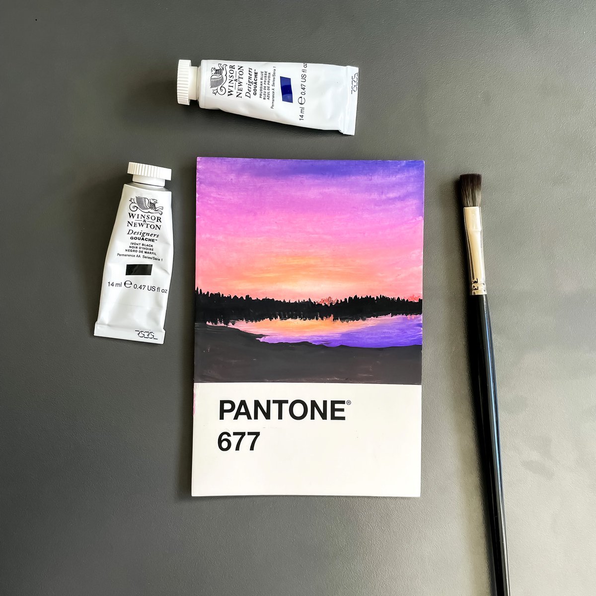 sldoodles's tweet photo. Day 2 of Pantone challenge #gouache #gouachepainting #minipainting https://t.co/KYuq1A6r9q
