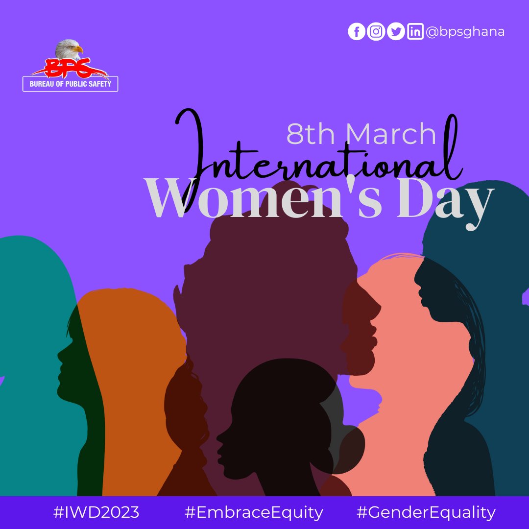 BPSGhana's tweet photo. Happy International Women's Day!

#BPSWatch #EmbraceEquity #GenderEquality #IWD2023 #InternationalWomensDay #InternationalWomensDay2023 #DigitALL https://t.co/XA8zqANXM5