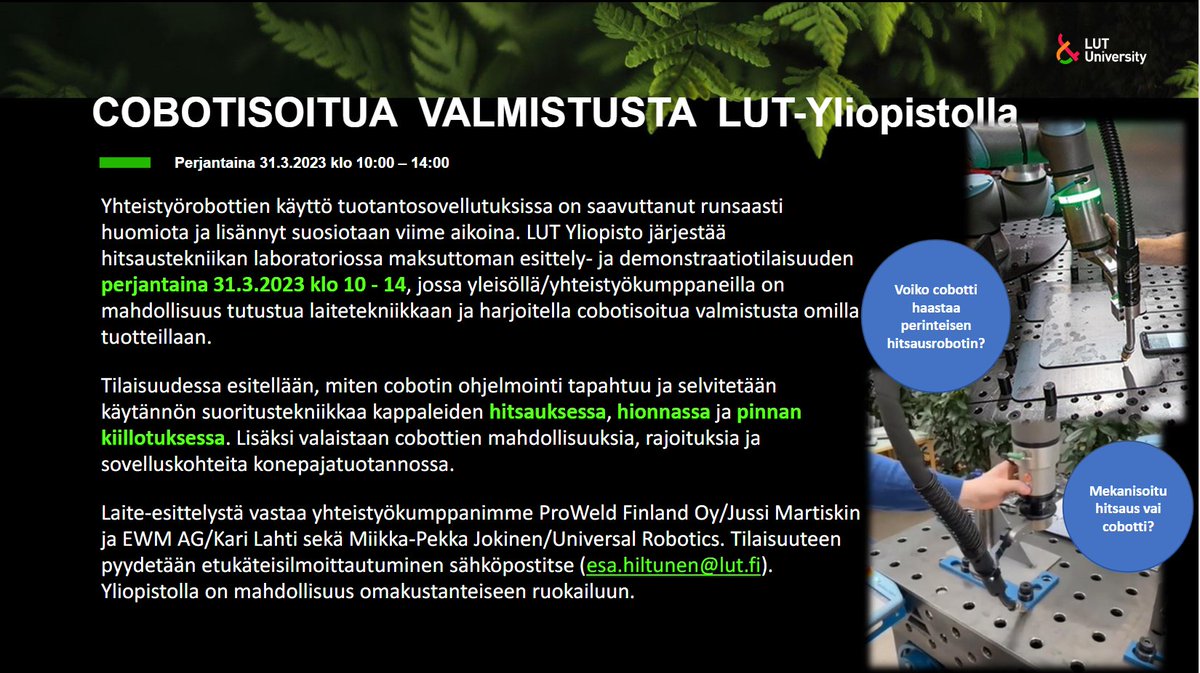 LUT Welding Technology - LUT Hitsaustekniikka tweet media