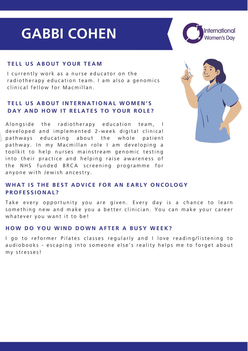 CICEManchester's tweet photo. Today is #InternationalWomensDay, and our Early Oncology Professionals team have written a key message about their roles within the trust 👏

Check it out below 👇

#EmbraceEquity 
@gabbicohen_ @BethTheNurse96 https://t.co/82tSe7MCMu