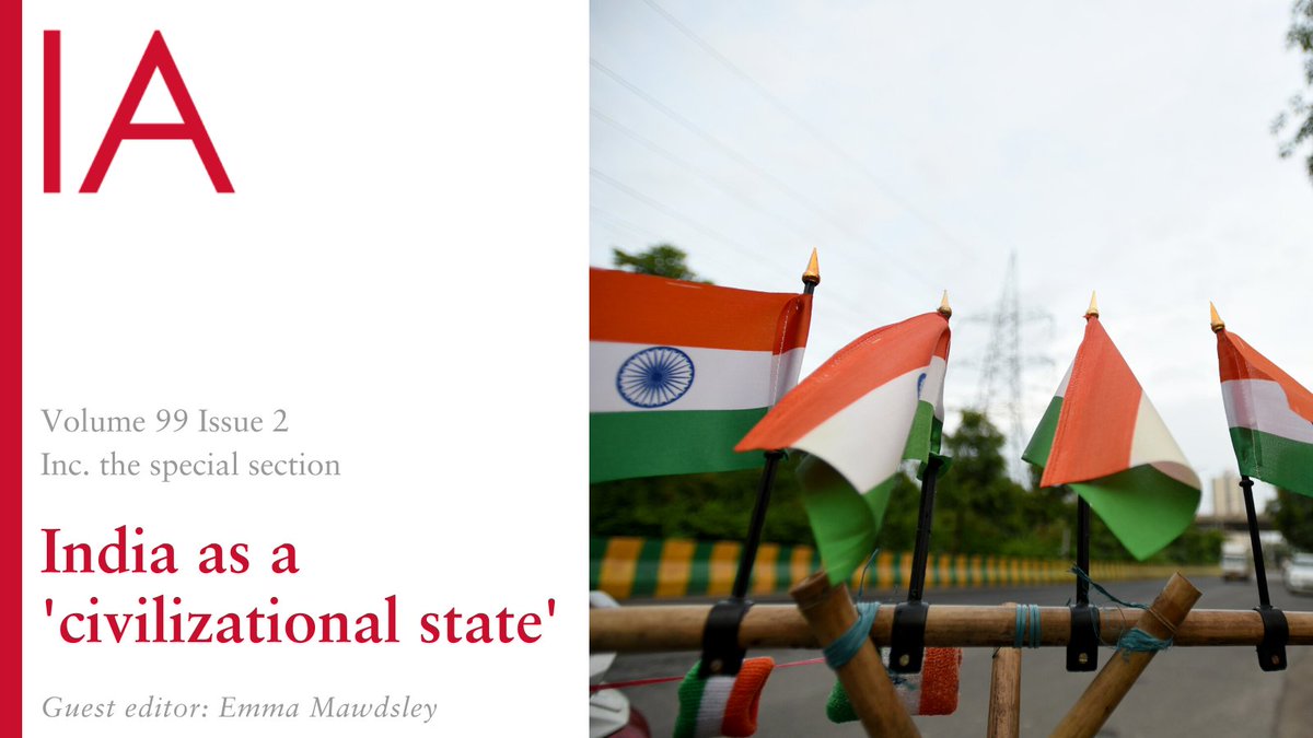 📢OUT NOW📢

Our March issue, inc. the special section: India as a 'civilizational state', guest edited by <a href="/EmmaMawdsley/">Emma Mawdsley</a>

Read the section, 13 other articles, 36 book reviews and a review forum here ➡️ academic.oup.com/ia/issue/99/2