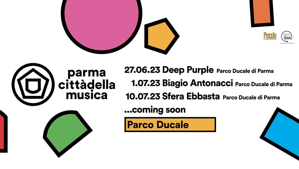 parmawelcomeoff's tweet photo. Voglia d'#Estate e di #Musica ?
Il #parcoducale di #Parma ospita anche quest'anno i concerti estivi di #parmacittadellamusica 
I primi nomi: #DeepPurple #BiagioAntonacci #SferaEbbasta
Restate con noi per scoprire tutta la rassegna!
> https://t.co/pSuDyeyHxv https://t.co/y5XQOE2RWb