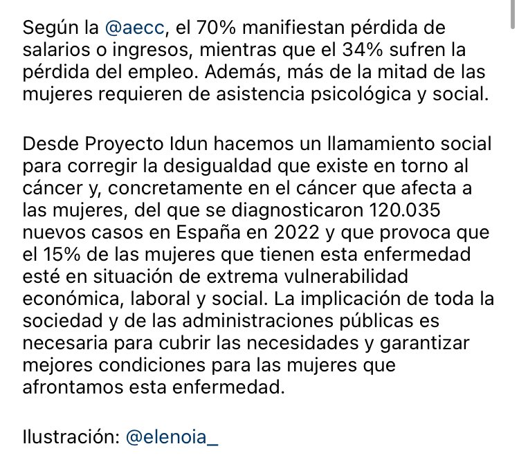 ProyectoIdun's tweet photo. #8M #DíaInternacionaldelaMujer #Mujeresconcáncer https://t.co/bZtvJ8qw4a