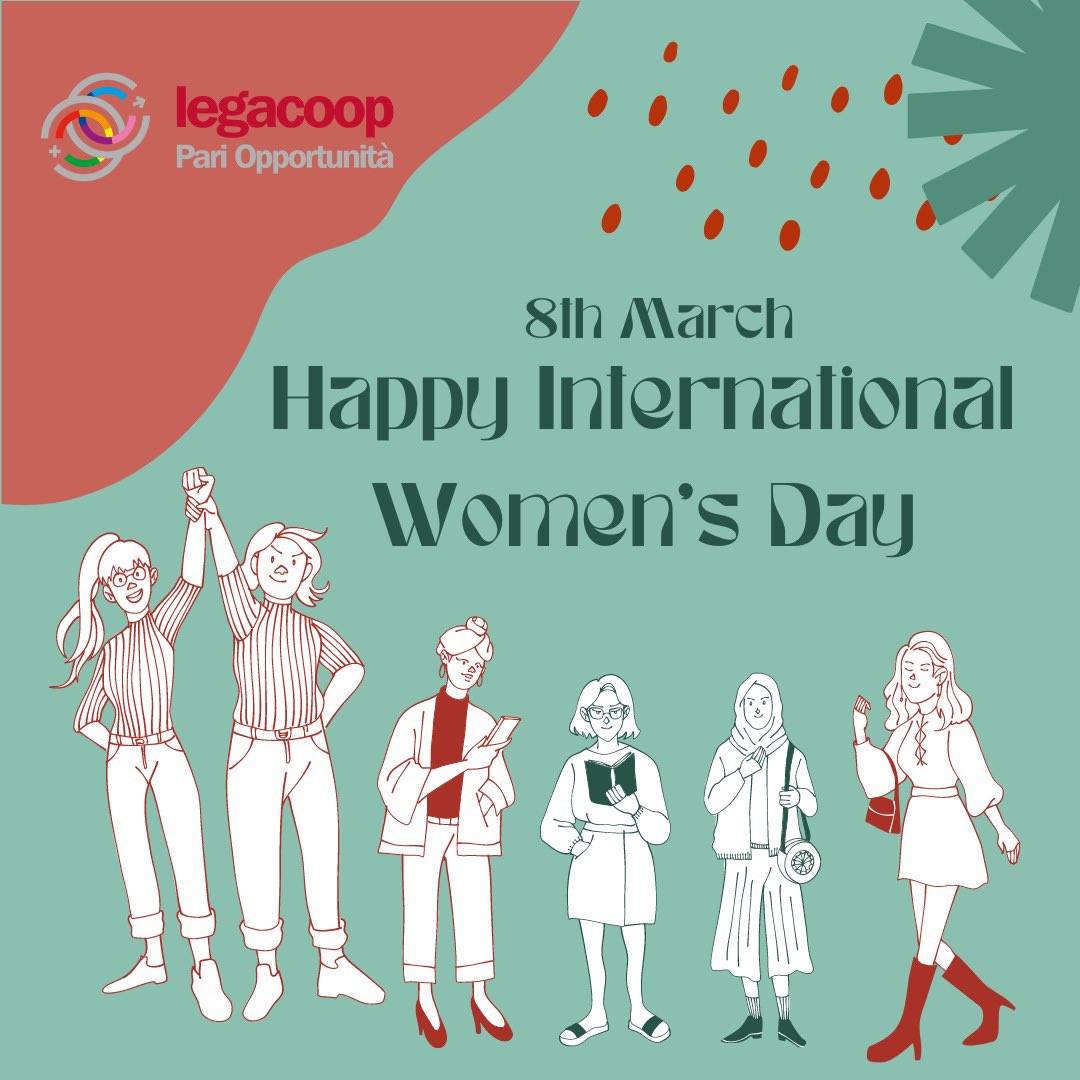 #8MARZO 
X ricordare l’attenzione di #Legacoop #PariOpportunità tutti i giorni a parità di #genere: 
+ partecipazione femminile negli organismi istituzionali; adozione linee guida SIE x parità di genere nei panel; progetti x favorire nuova imprenditoria cooperativa al femminile.
