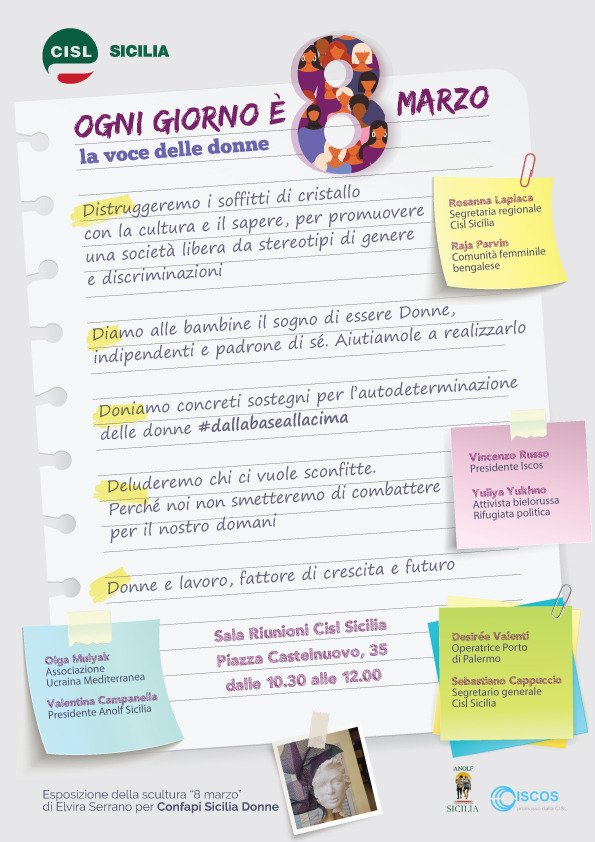 AnolfDi's tweet photo. Prende il via l'iniziativa della @CislSicilia #ognigiornoè8marzo https://t.co/Zv8pPg5F67