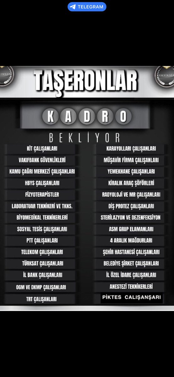 KadrosuzTaşeronun OyuAskıda

Emeklerimiz ve ekmeğimiz için çözüm  bekliyoruz