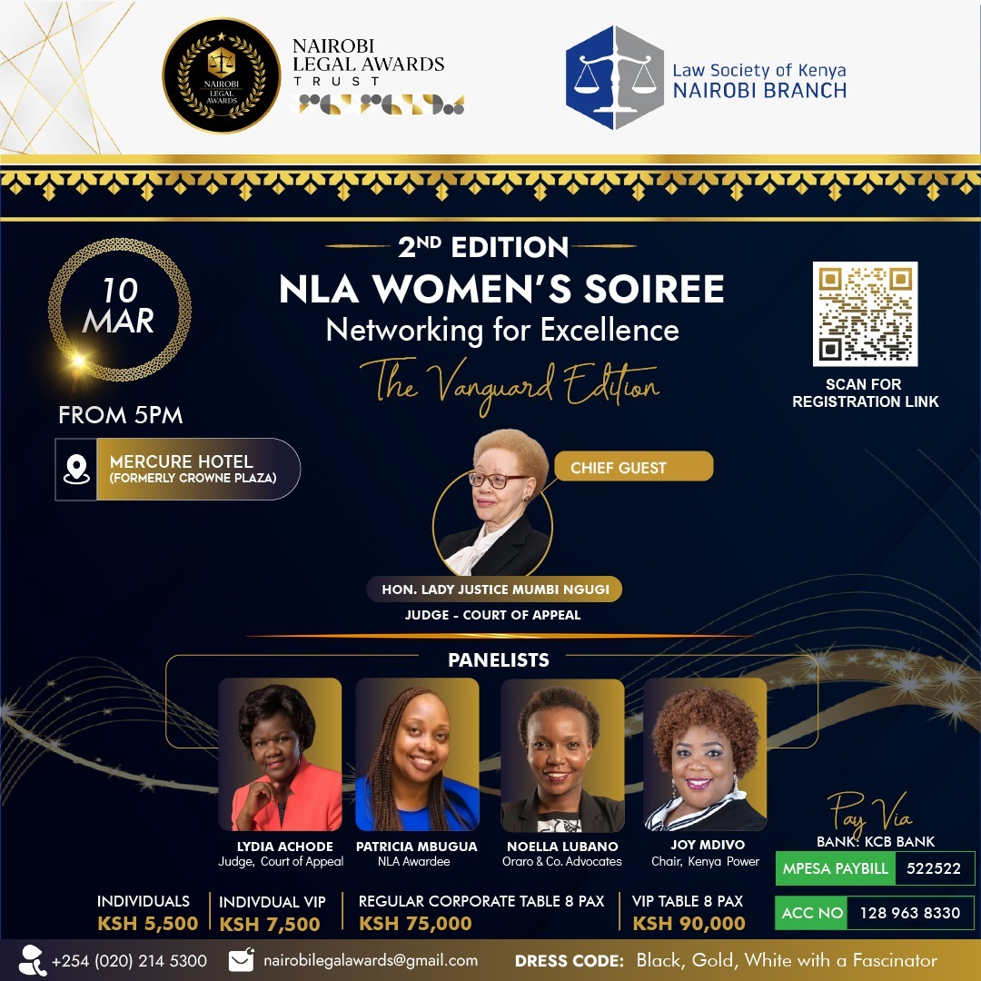 NrbLegal_Awards's tweet photo. Happy International Women's Day!

A pat on the back for the success you've attained thus far! Join us, the @lsk_nbi fraternity this Friday for a fun evening as we celebrate all our achievements and chart new paths to success.

 #IWD2023 
#NLAWomensSoiree23
#InternationalWomensDay https://t.co/cIR8zXZjkU