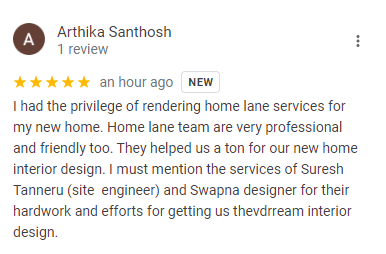 homelanedecors's tweet photo. Another delighted customer ⭐️⭐️⭐️⭐️⭐️
We just received a 5-star review from Arthika Santhosh. We are glad to hear that you had a great experience. #homelanedecors
#CustomerSatisfaction #5StarReview #HappyCustomers 
@homelanedecors
 
 #homelane #homeinteriors
#interiordesign https://t.co/PfCKbmrKML